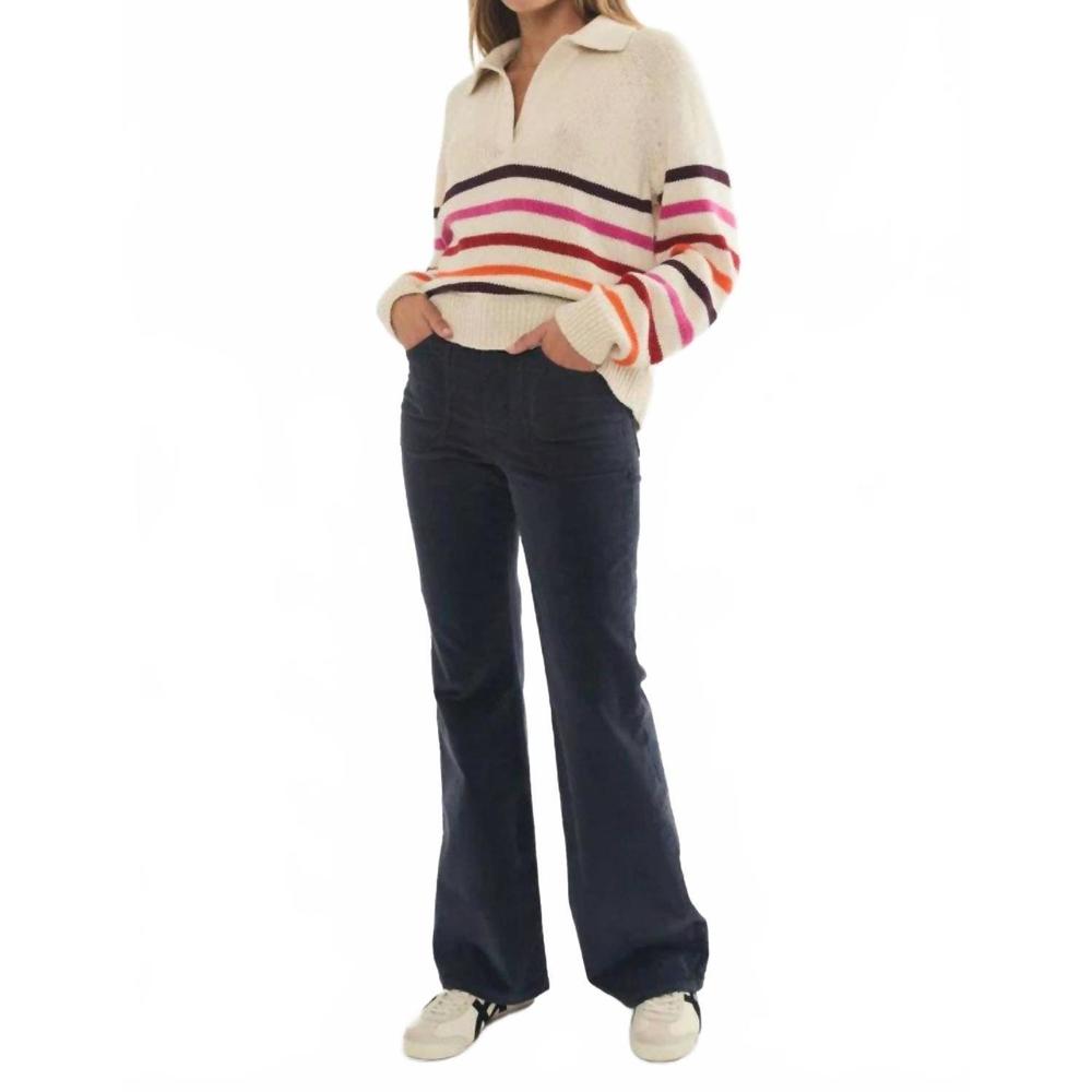 NEW MARINE LAYER bridget corduroy flare jeans in india ink - Picture 6 of 6